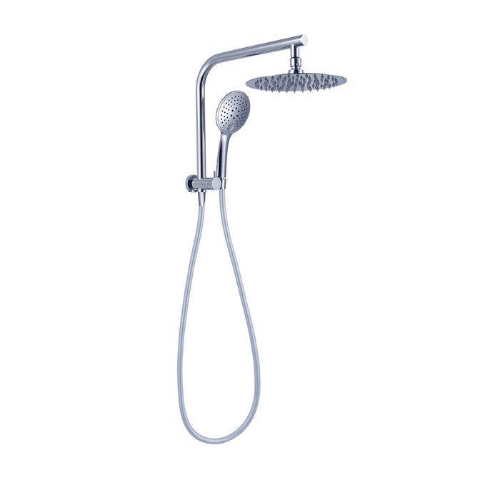 Nero Mecca 2 In 1 Twin Shower - Chrome-NR250805bCH-blue-leaf-bathware