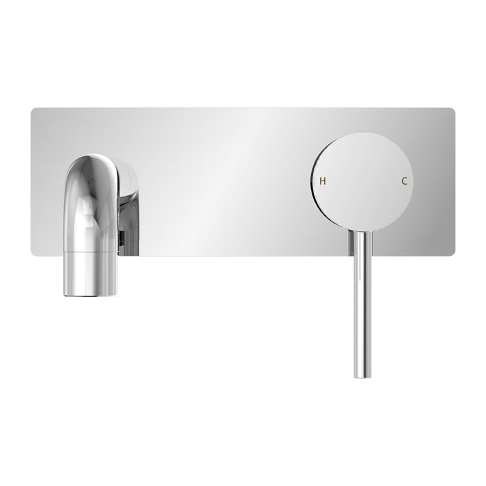 Nero Dolce Wall Basin/Bath Mixer - Chrome-NR250810bCH-blue-leaf-bathware