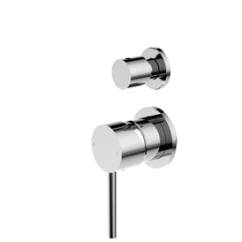 Nero Dolce Shower Mixer With Diverter Separate Back Plate - Chrome-NR250811eCH-blue-leaf-bathware