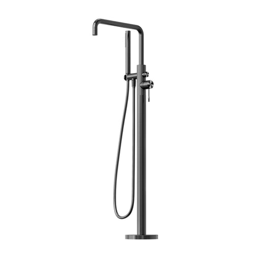 Nero Opal Freestanding Bath Mixer With Hand Shower - Graphite-NR251903aGR-blue-leaf-bathware