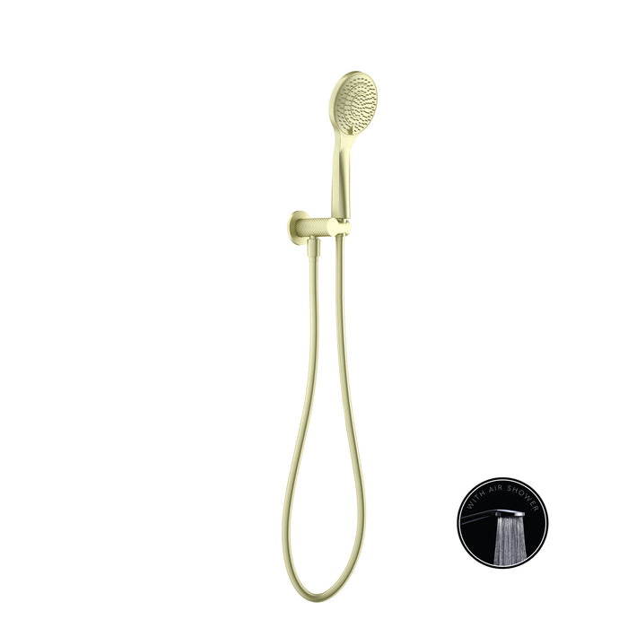 Nero Opal Shower On Bracket With Air Shower - Brushed Gold-NR251905BG-blue-leaf-bathware