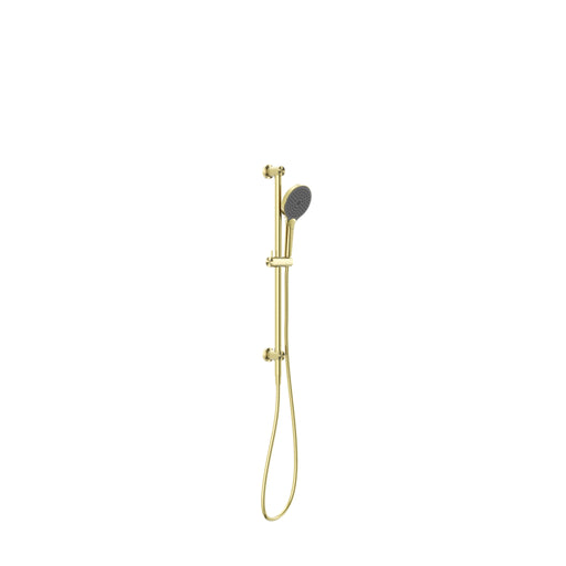 Nero Opal Shower Rail With Air Shower II - Brushed Gold-NR251905GBG-blue-leaf-bathware