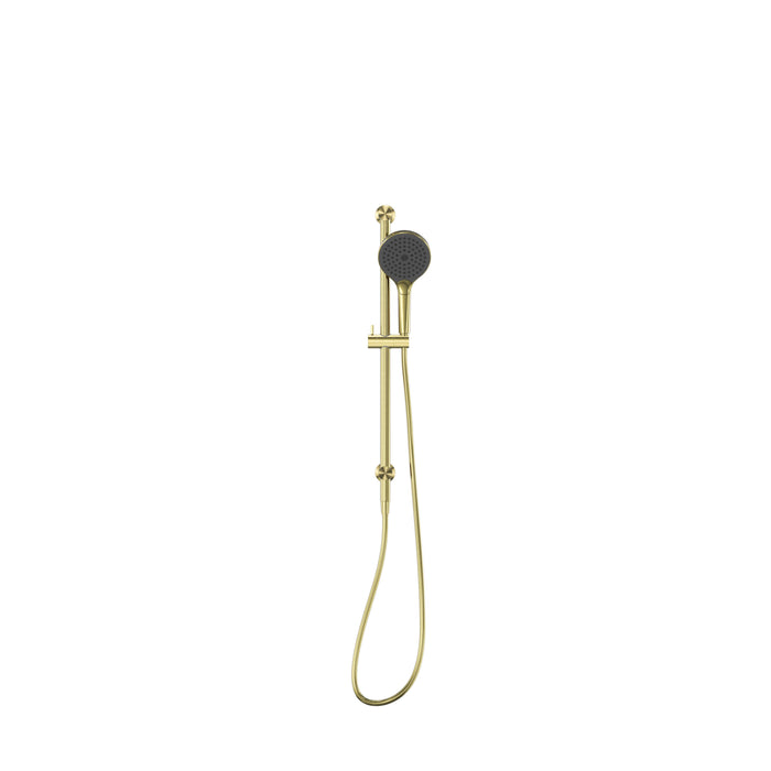 Nero Opal Shower Rail With Air Shower II - Brushed Gold-NR251905GBG-blue-leaf-bathware