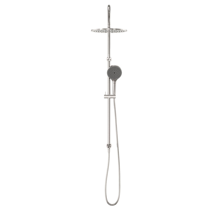 Nero Opal Twin Shower With Air Shower II - Brushed Nickel-NR251905HBN-blue-leaf-bathware