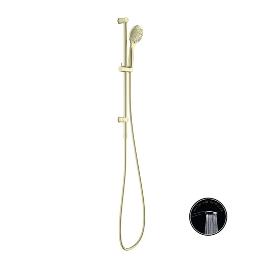 Nero Opal Shower Rail With Air Shower - Brushed Gold-NR251905aBG-blue-leaf-bathware