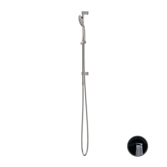 Nero Opal Shower Rail With Air Shower - Brushed Nickel-NR251905aBN-blue-leaf-bathware