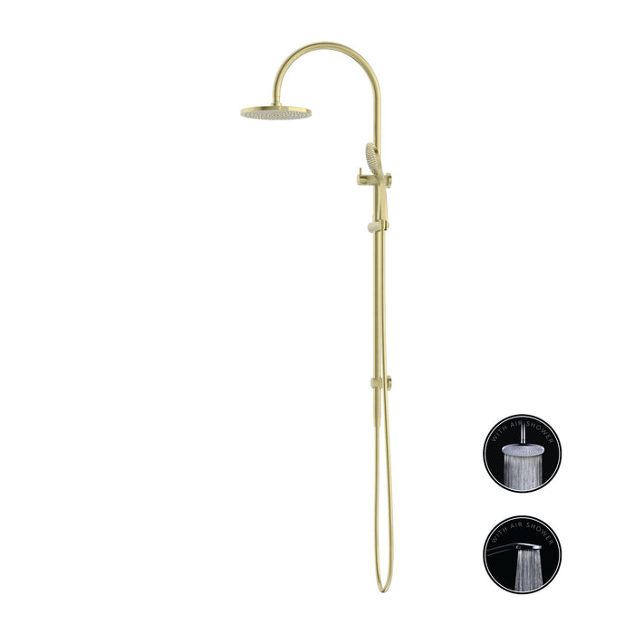 Nero Opal Twin Shower With Air Shower - Brushed Gold-NR251905bBG-blue-leaf-bathware