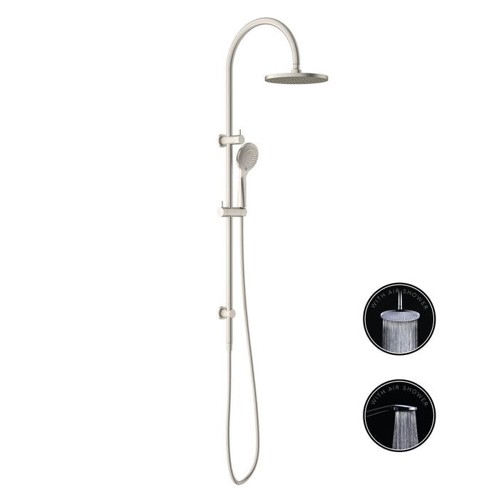 Nero Opal Twin Shower With Air Shower - Brushed Nickel-NR251905bBN-blue-leaf-bathware