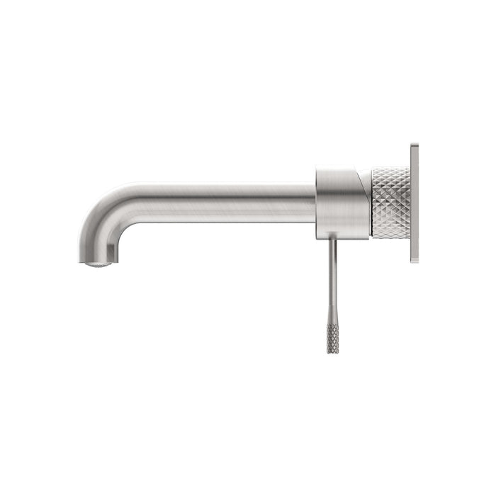 Nero Opal Wall Basin/Bath Mixer - Brushed Nickel-blue-leaf-bathware