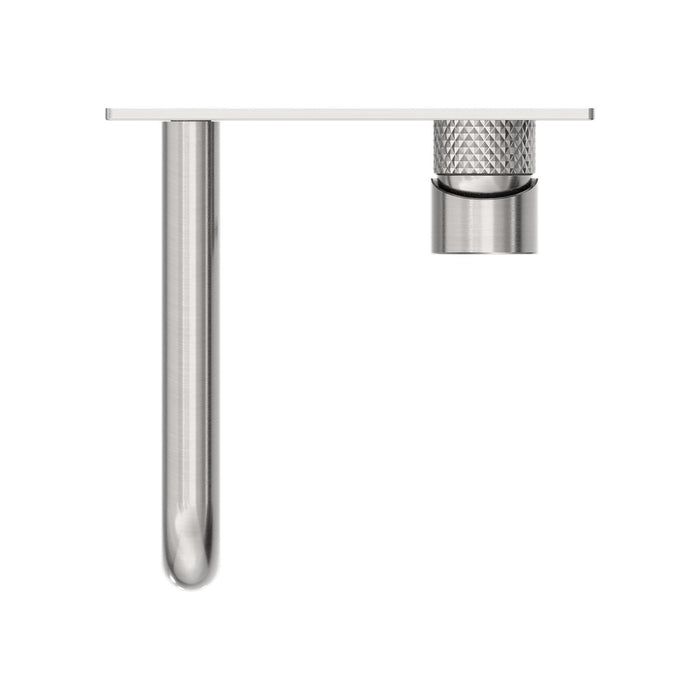 Nero Opal Wall Basin/Bath Mixer - Brushed Nickel-blue-leaf-bathware