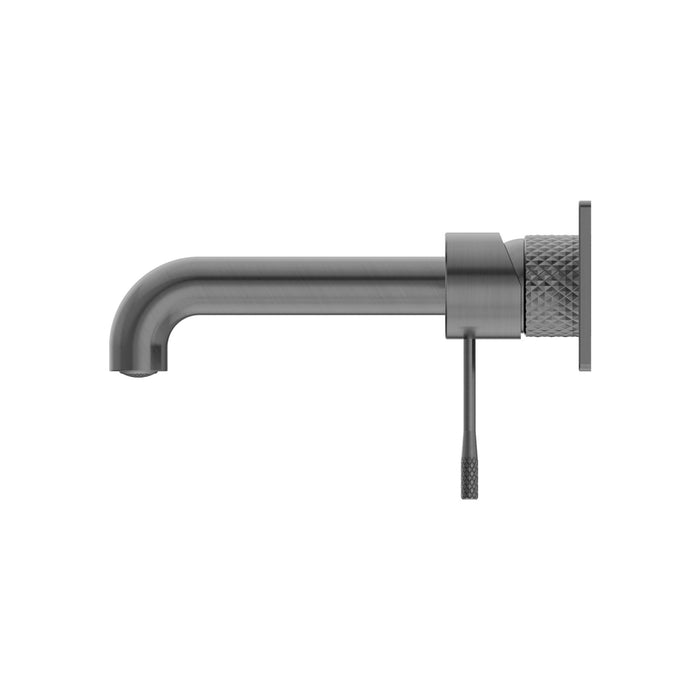 Nero Opal Wall Basin/Bath Mixer - Graphite-blue-leaf-bathware