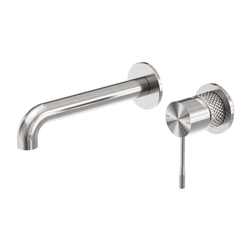 Nero Opal Wall Basin/Bath Mixer Separate Back Plate - Brushed Nickel-blue-leaf-bathware