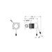 Nero Opal Shower Mixer 60mm Plate - Graphite-NR251909hGR-blue-leaf-bathware