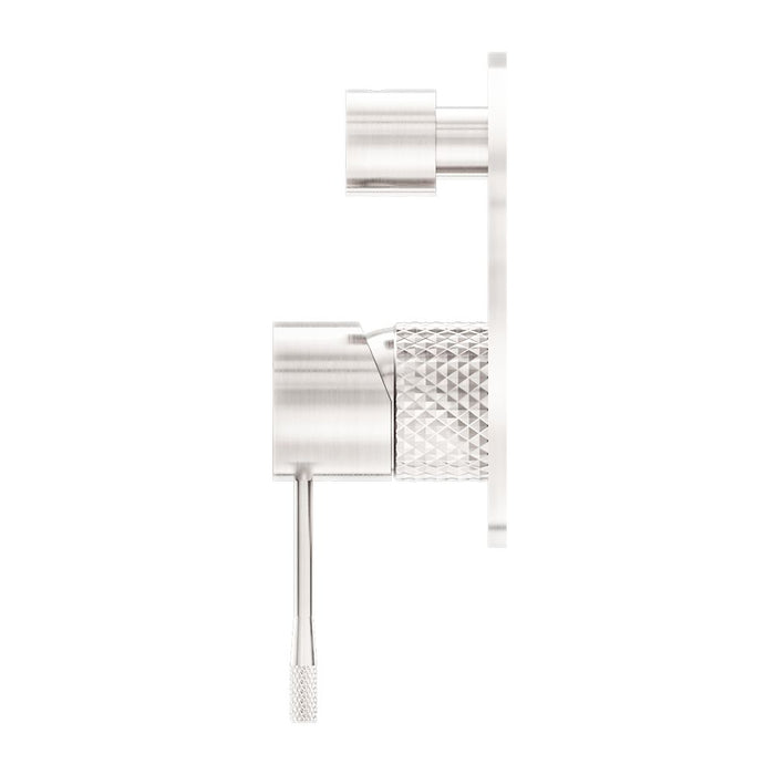 Nero Opal Shower Mixer With Diverter - Brushed Nickel-NR251909aBN-blue-leaf-bathware