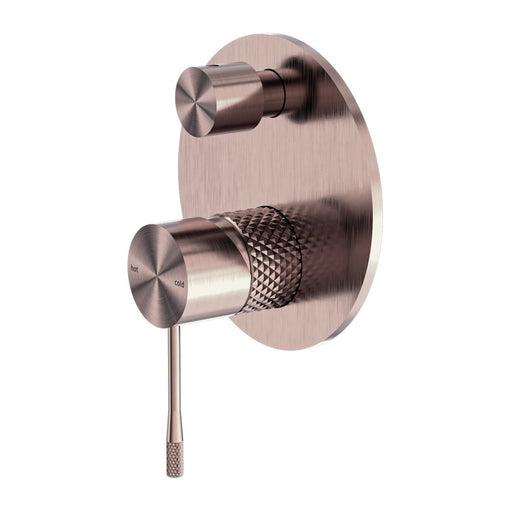 Nero Opal Shower Mixer With Diverter - Brushed Bronze-NR251909aBZ-blue-leaf-bathware