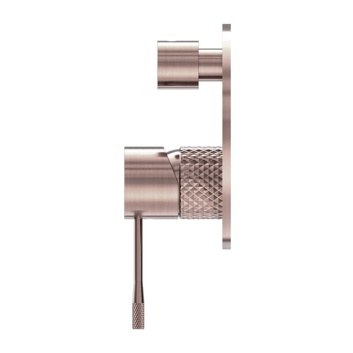 Nero Opal Shower Mixer With Diverter - Brushed Bronze-NR251909aBZ-blue-leaf-bathware
