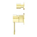 Nero Opal Shower Mixer With Diverter Separate Plate - Brushed Gold-NR251909eBG-blue-leaf-bathware