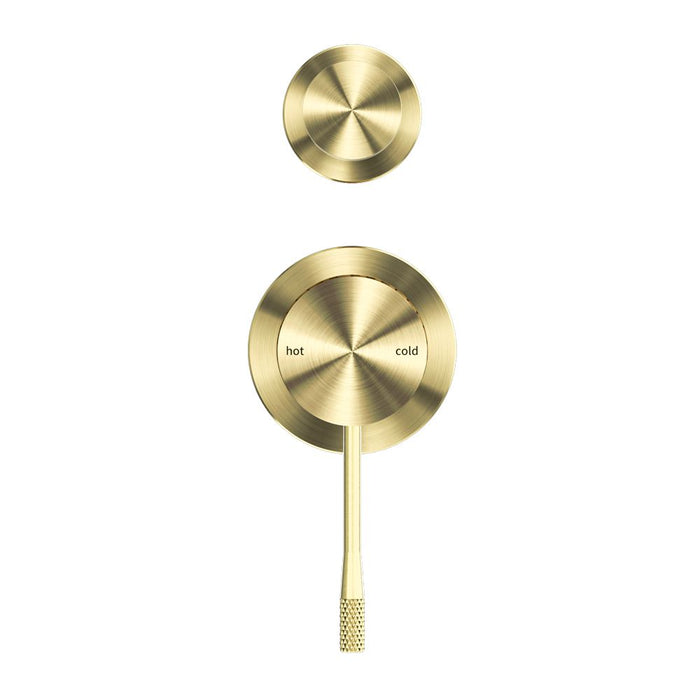 Nero Opal Shower Mixer With Diverter Separate Plate - Brushed Gold-NR251909eBG-blue-leaf-bathware