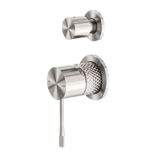 Nero Opal Shower Mixer With Diverter Separate Plate - Brushed Nickel-NR251909eBN-blue-leaf-bathware