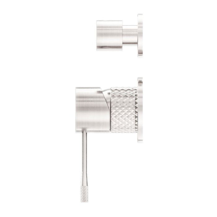 Nero Opal Shower Mixer With Diverter Separate Plate - Brushed Nickel-NR251909eBN-blue-leaf-bathware