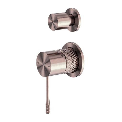 Nero Opal Shower Mixer With Diverter Separate Plate - Brushed Bronze-NR251909eBZ-blue-leaf-bathware