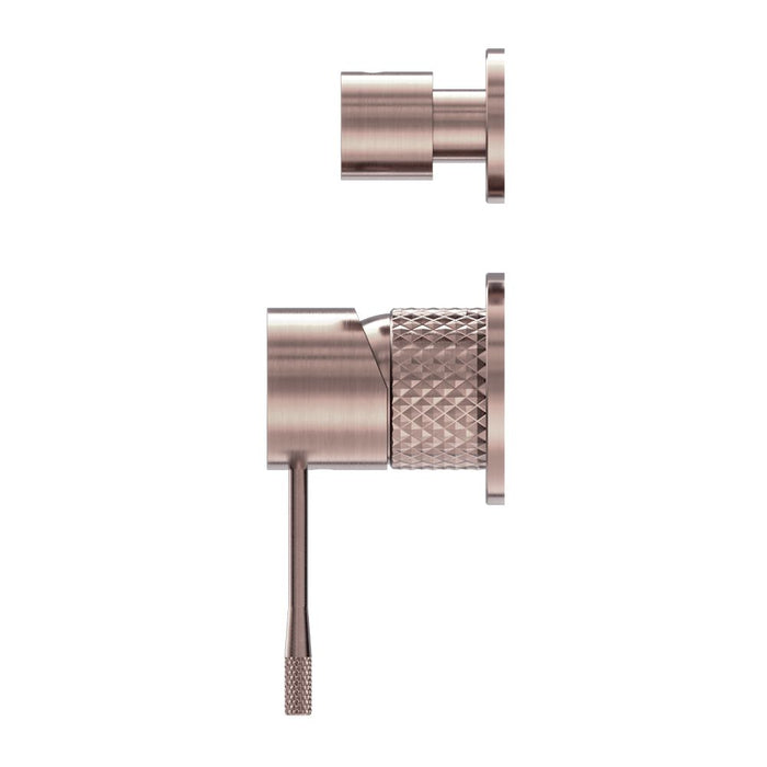 Nero Opal Shower Mixer With Diverter Separate Plate - Brushed Bronze-NR251909eBZ-blue-leaf-bathware