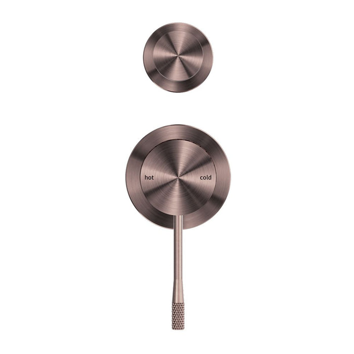 Nero Opal Shower Mixer With Diverter Separate Plate - Brushed Bronze-NR251909eBZ-blue-leaf-bathware