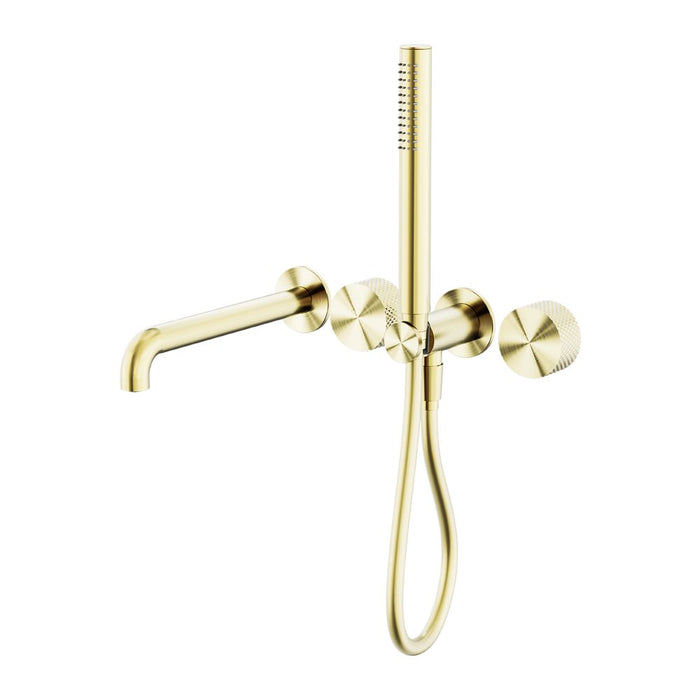 Nero Opal Progressive Shower System Separate Plate With Spout - Brushed Gold-blue-leaf-bathware