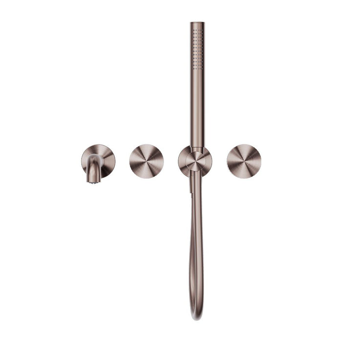 Nero Opal Progressive Shower System Separate Plate With Spout - Brushed Bronze-blue-leaf-bathware