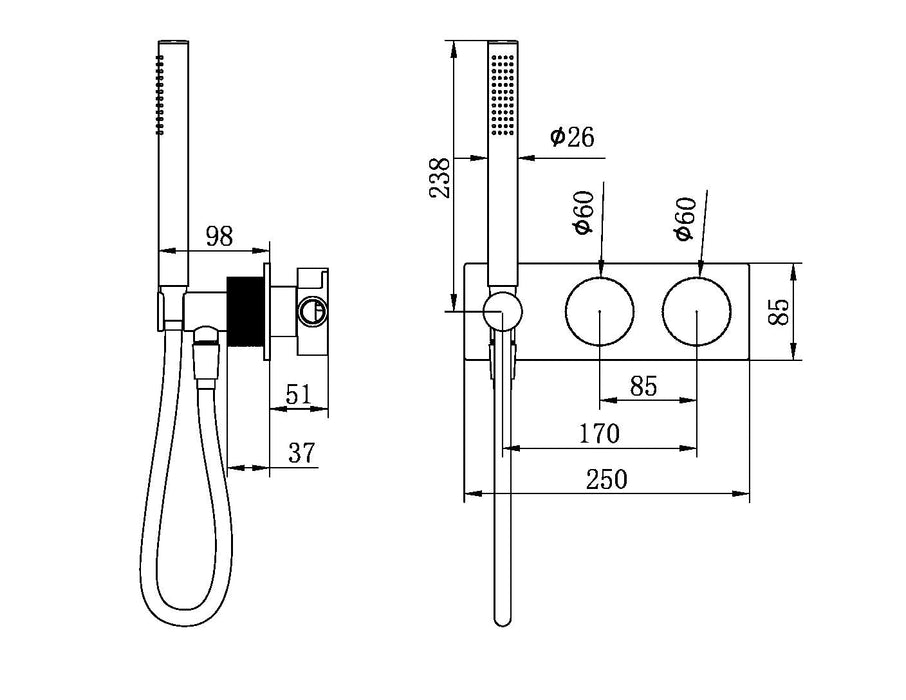 Nero Opal Progressive Shower System (Trim Kit Only) - Brushed Nickel-NR252003ctBN-blue-leaf-bathware