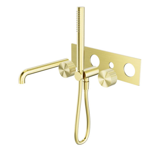 Nero Opal Progressive Shower System With Spout (Trim Kit Only) - Brushed Gold-blue-leaf-bathware