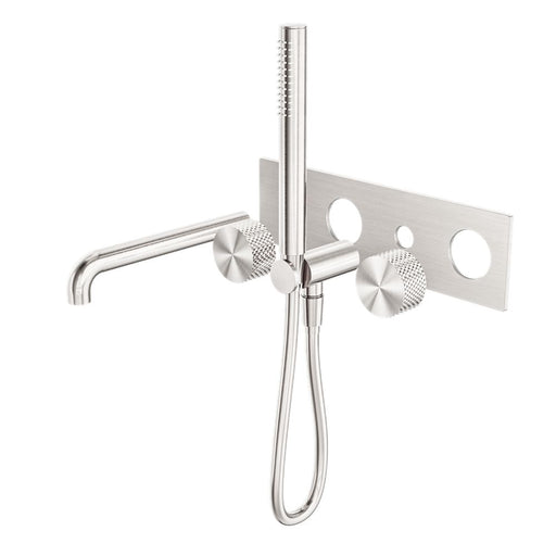 Nero Opal Progressive Shower System With Spout (Trim Kit Only) - Brushed Nickel-blue-leaf-bathware