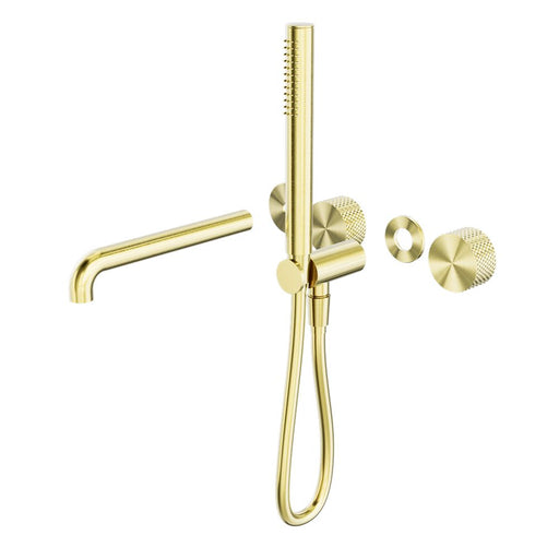 Nero Opal Progressive Shower System Separate Plate With Spout (Trim Kit Only) - Brushed Gold-blue-leaf-bathware