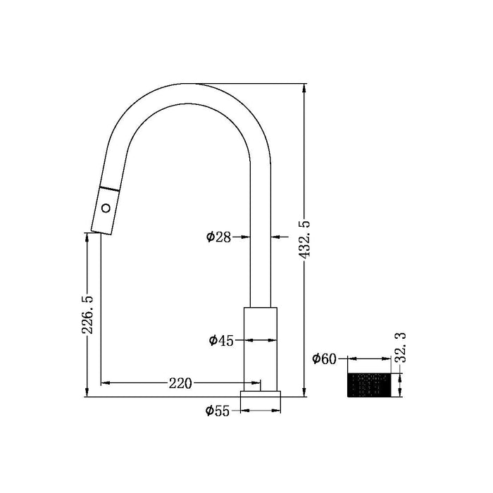 Nero Opal Progressive Pull Out Kitchen Set - Brushed Nickel-NR252008BN-blue-leaf-bathware