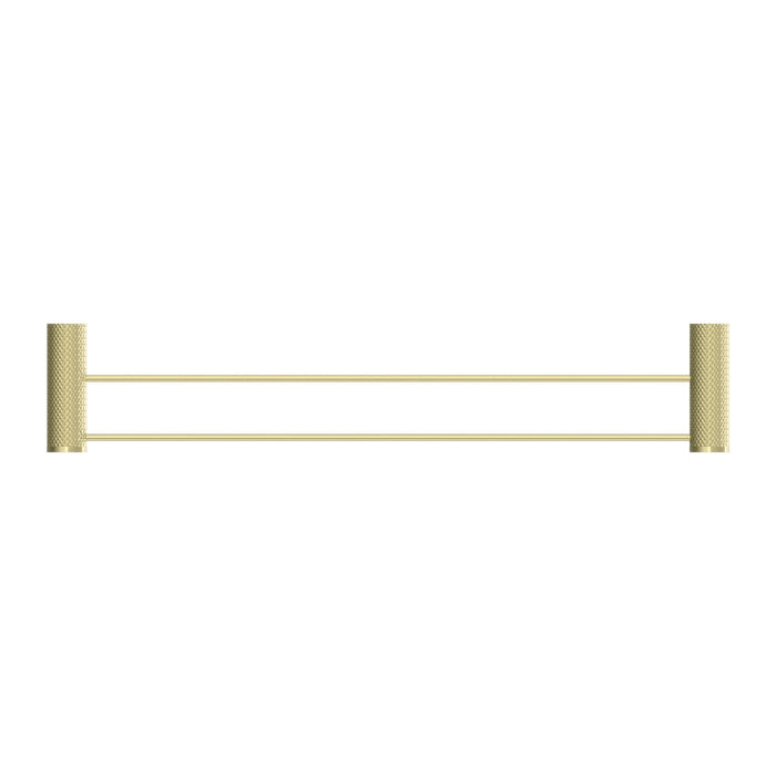 Nero Opal Double Towel Rail - Brushed Gold-blue-leaf-bathware