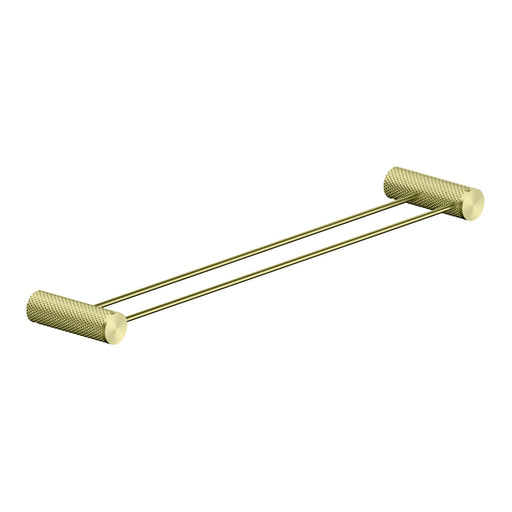 Nero Opal Double Towel Rail - Brushed Gold-blue-leaf-bathware