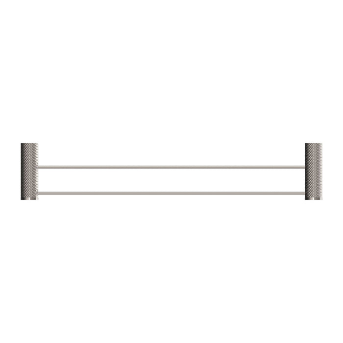 Nero Opal Double Towel Rail - Brushed Nickel-blue-leaf-bathware