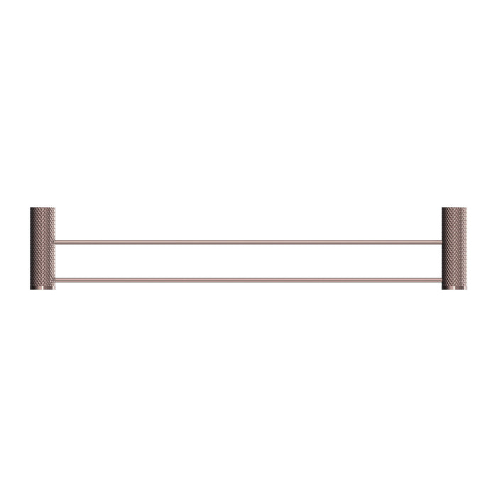 Nero Opal Double Towel Rail - Brushed Bronze-blue-leaf-bathware