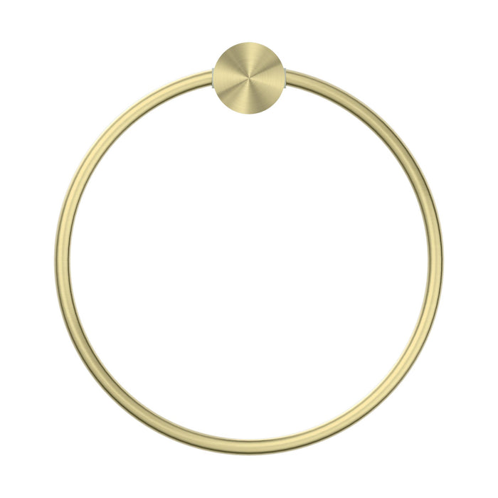 Nero Opal Towel Ring - Brushed Gold-NR2580aBG-blue-leaf-bathware