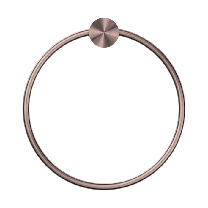 Nero Opal Towel Ring - Brushed Bronze-NR2580aBZ-blue-leaf-bathware