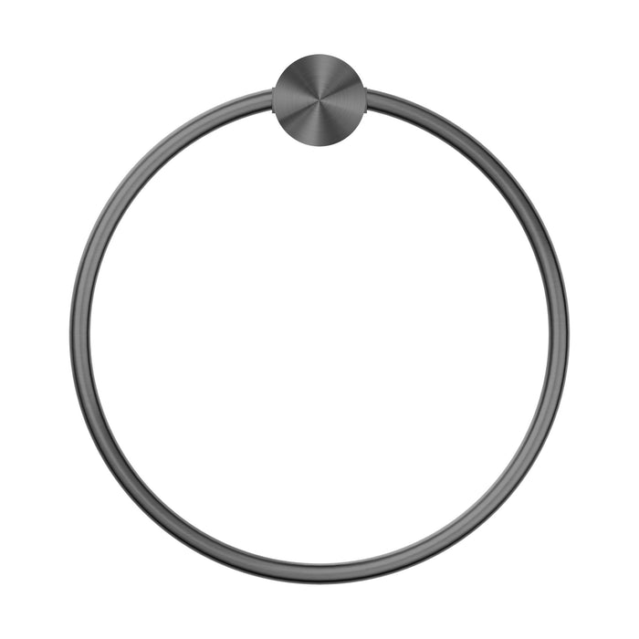 Nero Opal Towel Ring - Graphite-NR2580aGR-blue-leaf-bathware