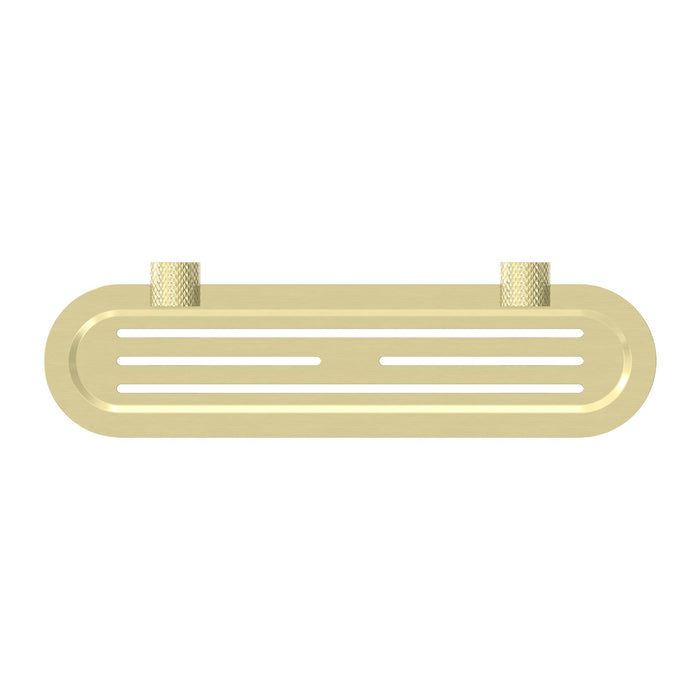Nero Opal Metal Shower Shelf - Brushed Gold-NR2587aBG-blue-leaf-bathware
