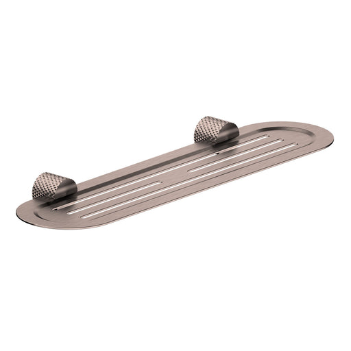 Nero Opal Metal Shower Shelf - Brushed Bronze-NR2587aBZ-blue-leaf-bathware