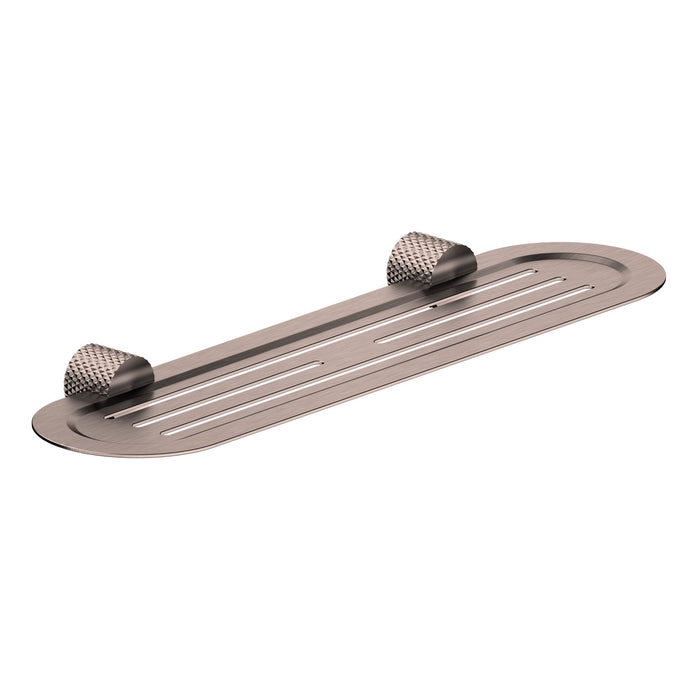 Nero Opal Metal Shower Shelf - Brushed Bronze-NR2587aBZ-blue-leaf-bathware