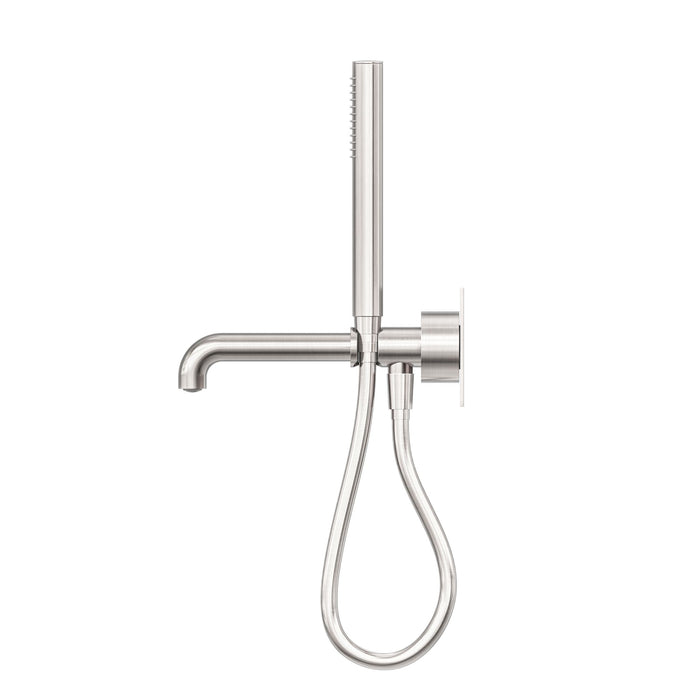 Nero Kara Progressive Shower System With Spout - Brushed Nickel-blue-leaf-bathware