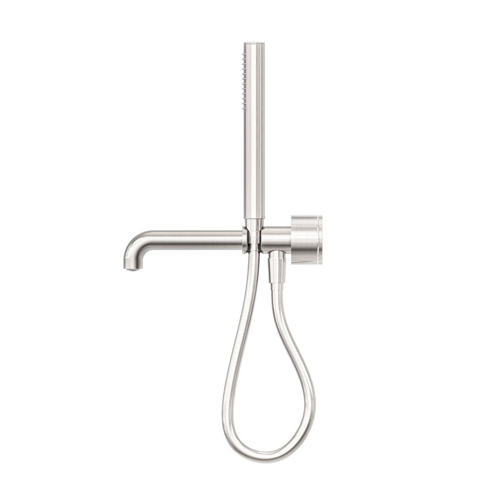 Nero Kara Progressive Shower System Separate Plate With Spout - Brushed Nickel-blue-leaf-bathware