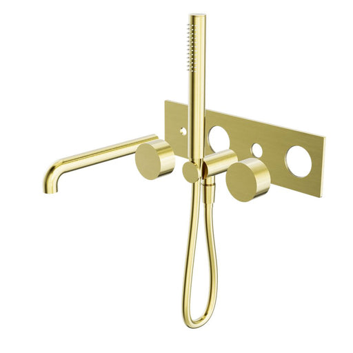 Nero Kara Progressive Shower System With Spout (Trim Kit Only) - Brushed Gold-blue-leaf-bathware