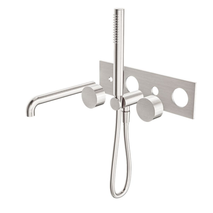 Nero Kara Progressive Shower System With Spout (Trim Kit Only) - Brushed Nickel-blue-leaf-bathware