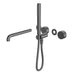 Nero Kara Progressive Shower System Separate Plate With Spout (Trim Kit Only) - Gun Metal-blue-leaf-bathware