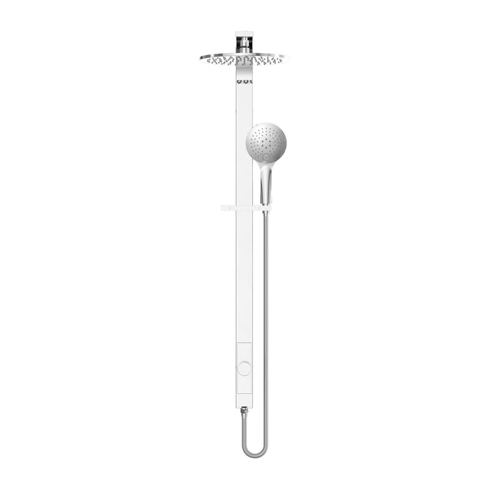 Nero Astra Rain Round Twin Shower Single Hose - Chrome-NR281305aCH-blue-leaf-bathware